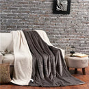 Axyaa Double Sided Wool Throw Blanket Queen Size Bed Cover