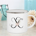 Axyaa Flower Mugs - Creative Enamel Coffee Cups Handle Drinkware for Wedding Gifts
