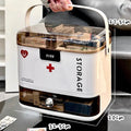 Axyaa Medicine Storage Box: Clear, Lockable Drawer - Large Capacity for First Aid & Medication