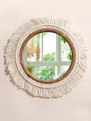 Boho Tassel Macrame Mirror Wall Hanging by Axyaa