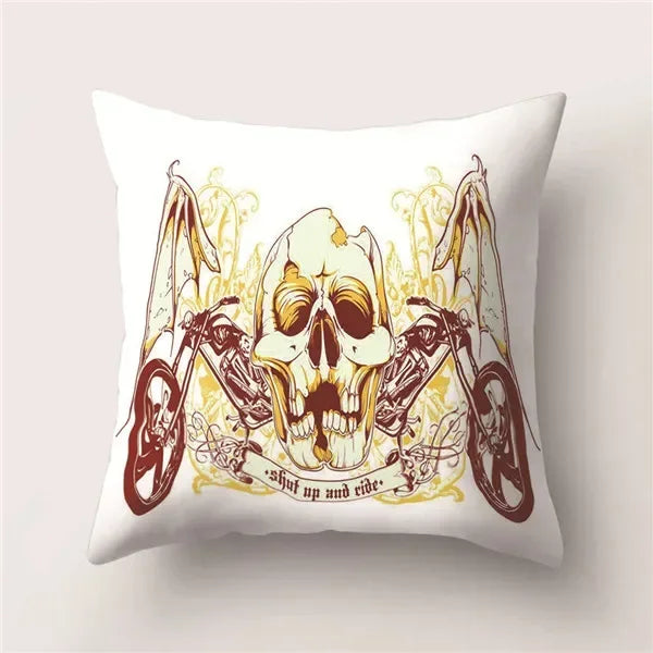 Skull Polyester Pillowcase 45X45CM Axyaa Home Decor Cushion Cover Square Sofa Decor