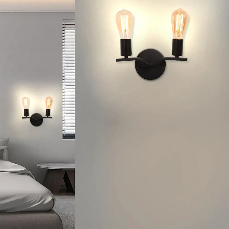 Iron Wood Lampshade Wall Sconce by Axyaa: Modern Vintage Lighting