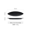 Axyaa Ceramic Sushi Plate - Long Leaf Shape for Restaurants, Hotels & Home