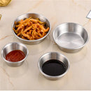 Axya Stainless Steel Kimchi Plate Dish Bowl Sauce Flat Seasoning Box Tableware
