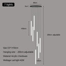 Axyaa Modern Luxury Stair LED Chandelier Pendant Light Minimalism Acrylic Droplight