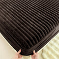 Axyaa Faux Rabbit Velvet Fitted Bed Sheet Single - High-Quality & Skin-Friendly Mattress Topper