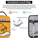 Axyaa Gudetama Cartoon Eggs Lunch Bag - Insulated Thermal Box for Picnic