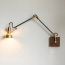 Axyaa Industrial Style Copper Wall Lamp with 360° Adjustable Arm for Bedroom and Restaurant