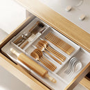 Axyaa Expandable Cutlery Tray Kitchen Drawer Organizer Forks Spoons Knives Holder