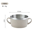 Axyaa Double Layer Rice Soup Bowl with Handle, Children's Tableware