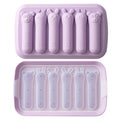Axyaa Silicone Sausage Maker Mould with Lid - 6 Grids, DIY Hot Dog & Ham Molds