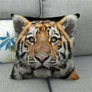 Axyaa Tiger Lion Printed Cushion Cover for Home Sofa Bed Decoration