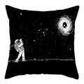 Axyaa Moon Astronaut Rocket Sofa Pillow Cover Cushion Polyester Throw TestCase
