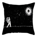 Axyaa Moon Astronaut Rocket Sofa Pillow Cover Cushion Polyester Throw TestCase