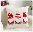 Axyaa Christmas Red Santa Claus Embroidered Cushion Cover - Home Decor