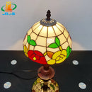 Peony Flower Desk Lamp Tiffany Style Axyaa Brand Hand-welded Metal Base E27 LED
