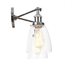 Axyaa 2-Head LED Wall Sconce Industrial Iron Glass Retro Stair Light Fixtures