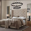 Axyaa Round Iron LED Pendant Chandelier for Retro American Industrial Style
