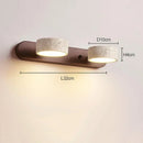 LED Vanity Mirror Light Wabi Sabi Travertine Natural Stone Wall Lamp for Axyaa Brand