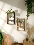 Rustic Wood Floating Shelves by Axyaa for Kitchen, Bedroom & Bathroom Storage