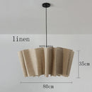 Axyaa Wabi-sabi Style Fabric Chandelier Cream Color Pendant Light