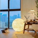 Axyaa Nordic Moon LED Floor Lamp PE Material Modern Design for Bedroom Living Room