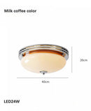 Axyaa Milk Coffee Glass Ceiling Light