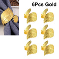 Gold Maple Leaf Napkin Rings by Axyaa: Elegant Table Decor for Wedding, Party, Dinner