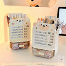 Axyaa Desktop Organizer Pen Holder Punch Card Student Drawer Stationery Storage Box