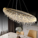 Axyaa Crystal Chandeliers: Elegant Pendant Ceiling Lights for Living Room and Dining Room