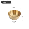 Axyaa Stainless Steel Salad Bowl with Scale - Korean Style Ramen Noodles Soup Container