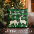 Axyaa Christmas Green Buffalo Check Pillow Cover for Sofa, Bedroom, Car