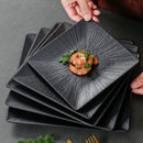 Axyaa Square Melamine Dinner Plate Set - Durable Imitation Porcelain Dishware