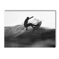 Axyaa Surfboard Coastal Wall Art Canvas - Black and White Beach Posters