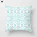 Axyaa Mint Green Blue Geometric Cushion Cover Modern Home Decor