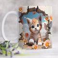 Axyaa Cute Kitty Cat Coffee Mug Office Drinking Cup Friends Birthday Gift