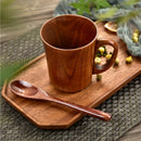 Axyaa Wooden Beer Mug with Handle - High Temp Resistant Tea Coffee Cup