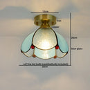 Axyaa Glass Copper LED Ceiling Lights: Modern Nordic Ceiling Lamp for Home Lighting