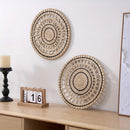 Axyaa Rattan Grass Weaving Wall Plate for Stylish Home Decor