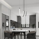 Axyaa Copper Long Chandelier: Modern Designer Lighting for Living Room