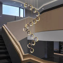 Axyaa LED Pendant Light Chandeliers for Living Room, Modern Indoor Staircase Lighting