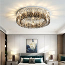 Axyaa LED Crystal Ceiling Light: Modern Luxury Pendant for Home Decor Lighting