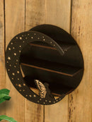 Black Snake Butterfly 3-Tier Floating Wall Shelf by Axyaa