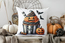 Pink Pumpkin with Bow Cushion Cover for Halloween Decor by Axyaa