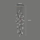 Axyaa LED Staircase Chandeliers: Modern Hanging Lights for Living Room Decor and Indoor Lighting