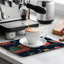 Axyaa Snowflakes Drying Mat: Absorbent Anti-Slip Placemat for Table Cup Drying Mats
