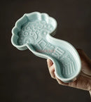 Axyaa Zen Ceramic Tea Tray: Ancient Style Pastry & Fruit Tray for Home Snacks