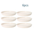 Axyaa Beige Vertical Plastic Plate Set for Home, Camping, and Outdoor Snacking