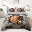 Axyaa Fashion Sports Alphabet Digital Print Quilt Cover Set