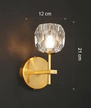 Axyaa Crystal Ball Wall Lamp: Modern Bedroom Bedside & Living Room Decor
